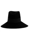SAINT LAURENT BLACK FABRIC HAT,10871390
