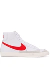 Nike Blazer Mid 77 Vintage "habanero Red" Sneakers In White