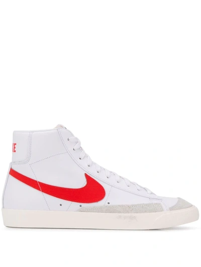 Nike Blazer Mid 77 Vintage "habanero Red" Sneakers In White
