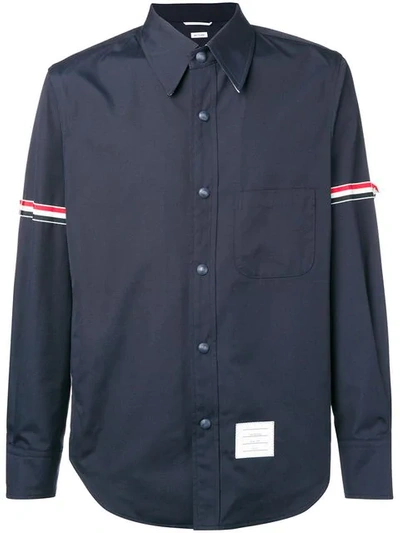 THOM BROWNE GROSGRAIN ARMBAND SHIRT JACKET