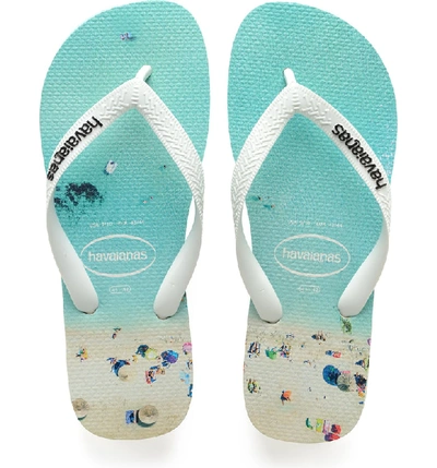 Havaianas Hype Thong Flip Flops In White