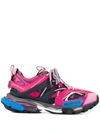 Balenciaga Track Logo-detailed Mesh And Rubber Sneakers In Pink