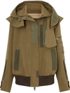 BURBERRY DETACHABLE HOOD COTTON SILK TWILL JACKET