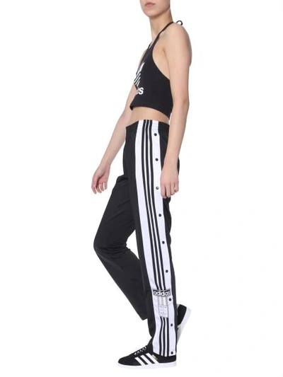 Adidas Originals Adibreak Striped Satin-jersey Track Pants In Black