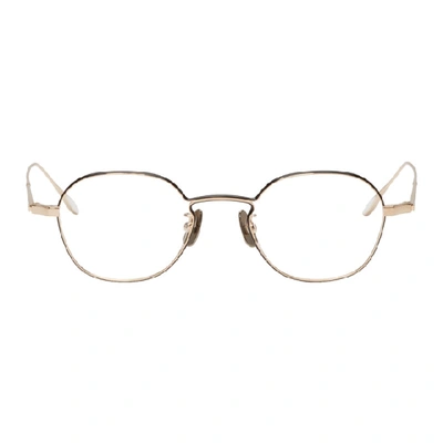 Yuichi Toyama Black And Gold Marianne Glasses In Blk Wht Gld