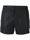 MONCLER CONTRAST PIPED SWIM SHORTS