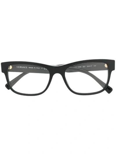 Versace Eyewear Rectangular Frame Glasses - 黑色 In Black