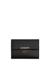 BURBERRY BURBERRY HORSEFERRY PRINT LEATHER FOLDING WALLET - 黑色