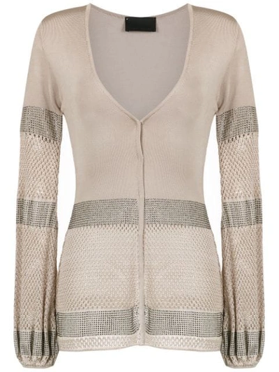 Andrea Bogosian Knitted Cardigan In Gold