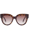 FENDI FENDI EYEWEAR F IS FENDI SUNGLASSES - 棕色