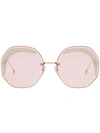 FENDI OCTAGONAL FRAME SUNGLASSES