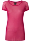 AVANT TOI ROUND-NECK TULLE T-SHIRT