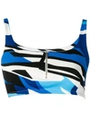 PRADA ABSTRACT PRINT CROPPED TOP