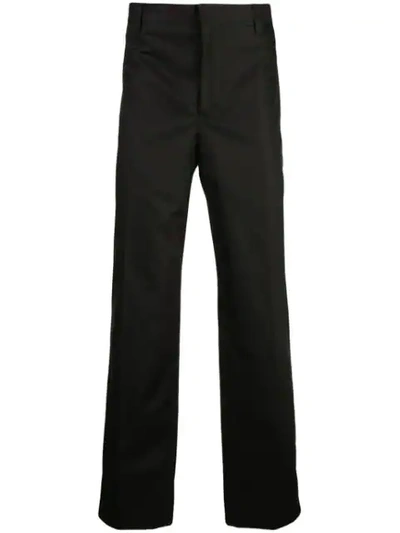 Burberry Contrast Side Print Trousers In Black