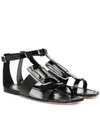 ROGER VIVIER VIV' SELLIER PATENT LEATHER SANDALS,P00383392