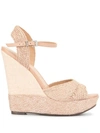 SCHUTZ WOVEN WEDGE SANDALS