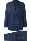 KITON CHECK TWO-PIECE FORMAL SUIT