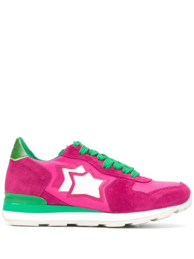Atlantic Stars Star Patch Trainers In Pink