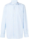 FINAMORE 1925 NAPOLI STRIPED POINTED COLLAR SHIRT