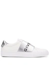 GIVENCHY GIVENCHY METALLIZED STRAP SNEAKERS - 白色