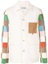 LOEWE LOEWE LOGO COLOUR-BLOCK JACKET - 白色