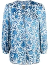 ALICE AND OLIVIA SHEILA FLORAL PRINT BLOUSE