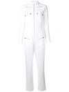 CAROLINA RITZLER CAROLINA RITZLER 工装拉链连身长裤 - 白色