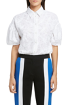 KENZO EMBROIDERED BALLOON SLEEVE TOP,F952CH002535
