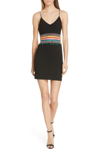 ALICE AND OLIVIA LORALEE EMBROIDERED FITTED MINIDRESS,CC902D66534