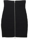 BURBERRY STRETCH ZIP-FRONT BANDAGE SKIRT