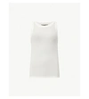 ALLSAINTS WOMENS CHALK WHITE RINA STRETCH-JERSEY TANK TOP M,930-10136-WM054Q