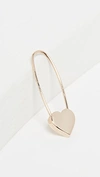 LOREN STEWART HEART SAFETY PIN EARRING,LOREN30002