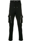 BALMAIN BALMAIN CARGO TRACK PANTS - 黑色