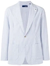 LARDINI LARDINI CLASSIC SINGLE-BREASTED BLAZER - 蓝色