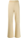 MONCLER METALLIC FLARED TROUSERS