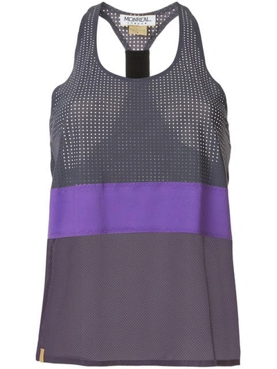 Monreal London Perforated Stretch-mesh Tank In Multicolour
