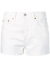 Levi's 501 Stretch Denim Shorts In White