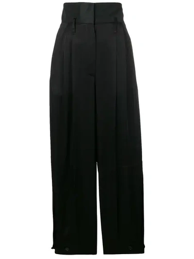 Givenchy High-waisted Satin Trousers - 黑色 In Black