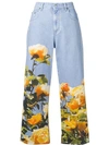 MSGM PRINTED CROPPED JEANS