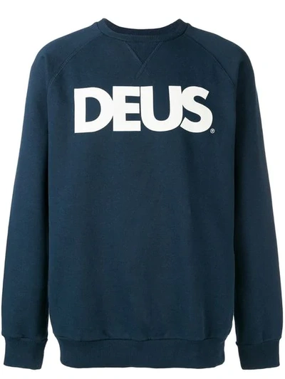 Deus Ex Machina Deus Cotton Sweatshirt In Blue