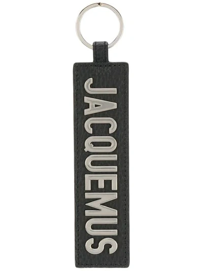 Jacquemus Logo Plaque Keyring - 黑色 In Black