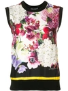 DOLCE & GABBANA FLORAL waistcoat TOP