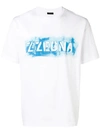 Z Zegna Logo Print T In White