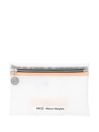 Mm6 Maison Margiela 半透明化妆包 - 白色 In White