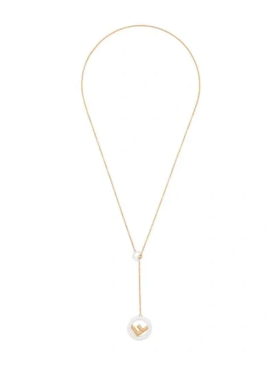 Fendi Necklace In F0a47 Oro Bianco