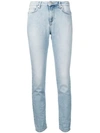 VERSACE VERSACE COLLECTION BEADED SKINNY JEANS - 蓝色