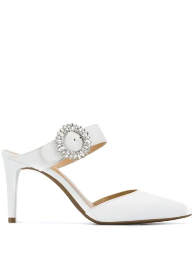 Michael Michael Kors Crystal-embellished Mules - 白色 In White