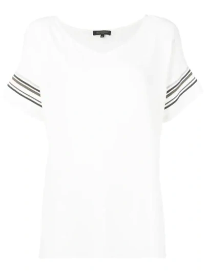 Antonelli Striped Sleeve T-shirt - 白色 In White