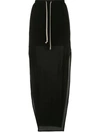 Rick Owens Pillar Brushed Camel And Linen-blend Maxi Skirt In Black