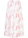 SIMONE ROCHA PRINTED PLEATED SKIRT